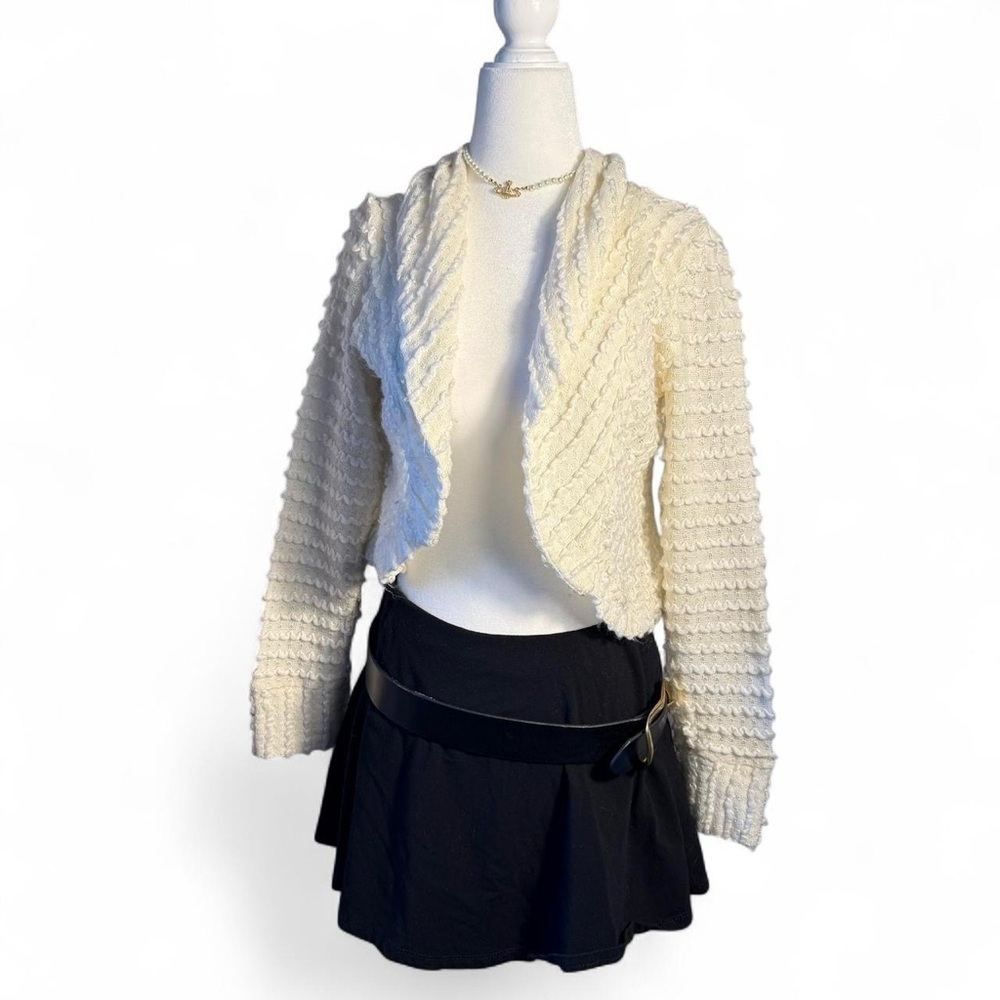 Forever 21 Cream Textured Shrug